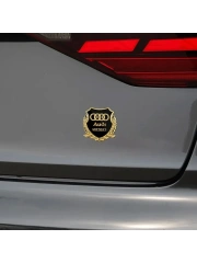 Металлическая эмблема на автомобиль "AUDI" самоклеящаяся